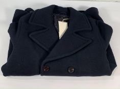 A men's as new Scotch & Soda classic wool-blend Peacoat with quilted lining, Size L.