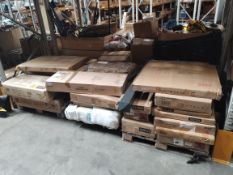 Assorted flatpack furniture and other household items. (Across three pallets)