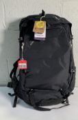 A Pacsafe Venturesafe EXP55 Anti-Theft carry-on travel backpack in black with tags.