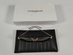 A pair of pre-owned Victoria Beckham Sunglasses, Gold, VB04S.