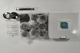 Twelve as new Uncluttered Designs Intergalactic spice rack sets with magnetic jars and wall mounts (