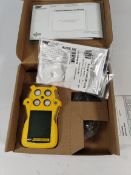 An as new BW QT-XWHM-R-Y-BT Gas Alert Quattro multi gas personal detector.
