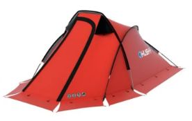 A Husky Expedition Flame 2 tent - 2-person, red, with tags (not tested) (stock image).