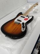 An as new Squier Sonic Mustang electric guitar in 2-colour sunburst.