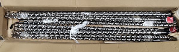 Sixteen drill bits to include Milwaukee M2 SDS 1000 x 950mm (4932367030) (some tags broken off).