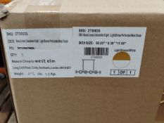 A West Elm Bezel 6-Light Linear Perforated Metal Chandelier, 131cm.