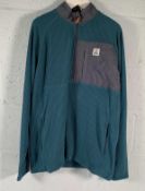 A Passenger Quest 1/4 zip recycled fleece - Mediterranean Blue, Size L.