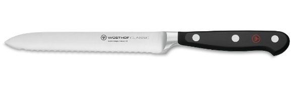 An as new Wusthof Classic serrated utility knife 14cm/5inch (1040101614) (stock image) (over 18s onl