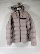 A men's pre-owned ON Challenger Quilted Shell Hooded Jacket, large.