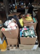 Assorted items to include household essentials, toys and toiletries.