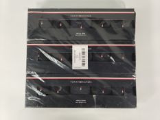 Three boxes of as new Tommy Hilfiger mens boxers, size UK6-8, EU39-42, US 7-9, Navy (8720245974851).