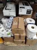 Assorted paper towels and related.