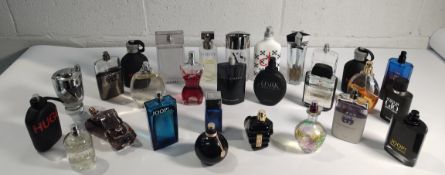 Approximately fifty assorted part used parfum/eau de toilette to include Hugo Boss, Calvin Klein, Gi