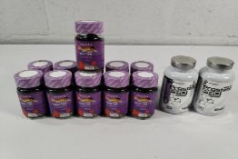 A quantity of multi-vitamins and supplements - kids night time gummies and prostate pro capsules, sh