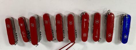 Ten pre-owned Victorinox Swiss army penknives (over 18s only).