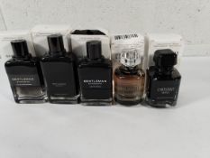 Five assorted Givenchy eau de parfums (all testers): Gentleman, Gentleman (Boisee), Gentleman Societ