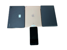 Pre-owned Apple iPad, tablets and smartphone (Sold for parts only).