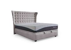 Abie Double Manual End Lift Ottoman Bed Frame. RRP £1,199. Make a style statement and enjoy extra st