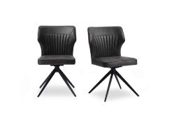 Two x Bodahl Swivel Dining Chairs. RRP £499. These shapely dining chairs deliver on-trend style and