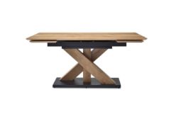 Solid Oak Large Extending Dining Table. RRP £1,195. 180-250W x 95D x 77H cm. With its authentic oak