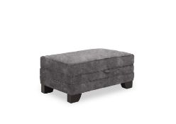 Riana Fabric Storage Footstool in Silver Fabric. RRP £645. This stylish handmade fabric storage foot