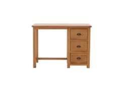Solid Oak Dressing Table. RRP £449. 107W x 40D x 78H cm. High-quality oak. A timeless look with spac