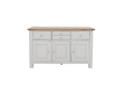 Solid American Oak Small Sideboard. RRP £699. 157W x 45D x 80H cm, approx. This charming small sideb