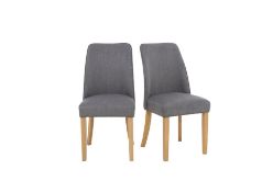 Two x Hampton Fabric Dining Chairs. RRP £269. This pair of dining chairs is just what your dining ro