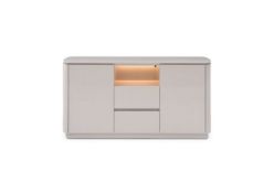 Designer, LED Lit, Wide Sideboard. RRP £699. 160W x 40D x 80H cm. This sophisticated wide sideboard