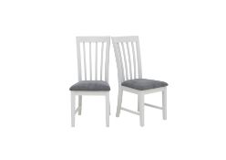 Hampton Pair of Wooden Dining Chairs. RRP £299. Thanks to the beautiful painted finish and upholster