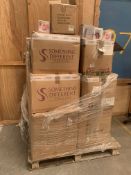 A pallet of as new oil burners, Himalayan salt burners, Bioethanol table top fireplaces and other re