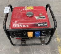 A pre-owned Honda diesel generator (EM2300).