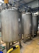 CIP System consisting of three 2000L stainless steel tanks.
