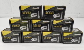 Nine as new Konditu professional universal socket tool, range covered:- 7-19mm - 1/4-3/4