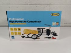 An as new Ring 12V professional air compressor.
