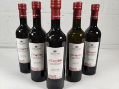 Five sealed Terre Di Shmir uTrappitu - extra virgin olive oil, 0.50l bottles, produced in Italy (Exp
