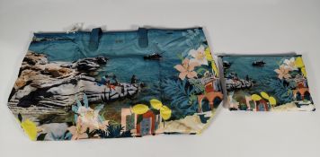 An as new Tumi Voyageur SP26 Just In Case Mediterranean print tote bag (S156569-A870).