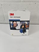 A boxed as new 3M Peltor Atex twin cup helmet headset.
