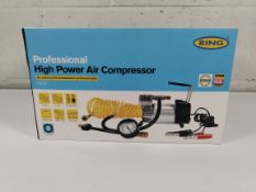 An as new Ring 12V professional air compressor.