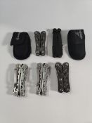 Five pre-owned Gerber multitools and SOG Powerlock to include Suspension NXT and Suspension.