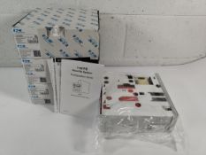 Three as new Eaton i-on wired panel 10 zone metal + WKP (REF: i-on10-KP).