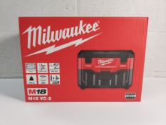 An as new Milwaukee M18 wet/dry vacuum, 7.5 litre (REF: M18 VC-2).