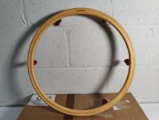 A pair of as new Lignorim wooden Push rims in natural colour, 24