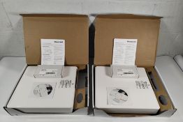 Two Honeywell Security Galaxy Flex FX050 medium P3 box panels and Galaxy MK7 LCD keypads, with instr