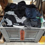 Assorted pre-owned clothing and related (stillage not included).
