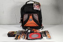 An as new Klein Tools Professional Kit 21- tool bag with tools set (KTPK21).