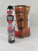 Twelve cannisters of as new Soudal Souda Bond construction PU adhesive, 750ml (EAN: 5411183186903, E