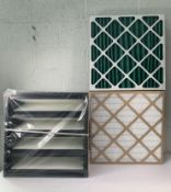 Three Camfil related items - one Pleated Panel filter (PP24242NOM), one Ecopleat card case (6NCN5915