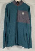 A Passenger Quest 1/4 zip recycled fleece - Mediterranean Blue, Size L.