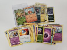 A quantity of assorted Pokemon TCG trading cards (approximately 80 cards).